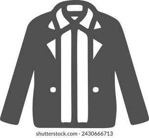 Jacket icon. Jacket on a white background. Element of clothing, style