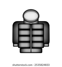 Icono de la chaqueta sobre fondo blanco. Ilustración vectorial.