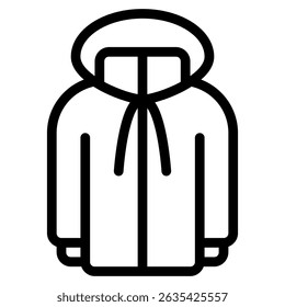 jacket icon with outline style and pixel perfect base. Suitable for website design, logo, app and UI. Based on the size of the icon in general, so it can be reduced.