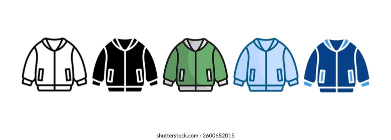 Jacket Icon Set Multiple Style Collection