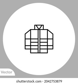 Vector de símbolo de la chaqueta, símbolo, ilustración de logotipo para web y móvil