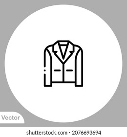 Jacket icon sign vector,Symbol, logo illustration for web and mobile