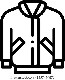 jacket icon. Thin Linear Style Design Isolated On White Background