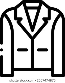 jacket icon. Thin Linear Style Design Isolated On White Background