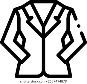 jacket icon. Thin Linear Style Design Isolated On White Background