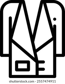 jacket icon. Thin Linear Style Design Isolated On White Background