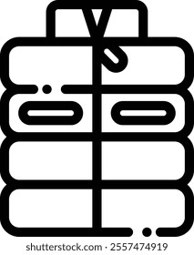 jacket icon. Thin Linear Style Design Isolated On White Background