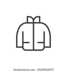 Jacket icon Thin outline