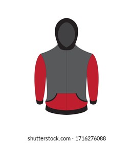 ilustración de color vectorial de icono de chaqueta. Signo de la chaqueta sobre fondo blanco