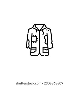 jacket icon vector graphic with colors