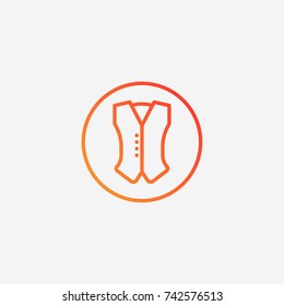 Jacket icon.gradient illustration isolated vector sign symbol
