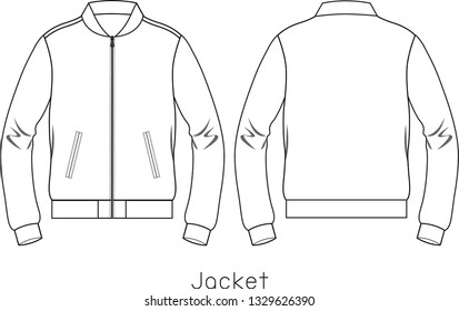 Jacket Illustrator Draft Stock Vector (Royalty Free) 1329626390