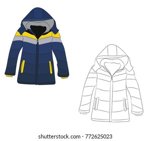 jacket isolated, sketch
