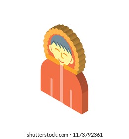 Jacket isometric left top view 3D icon