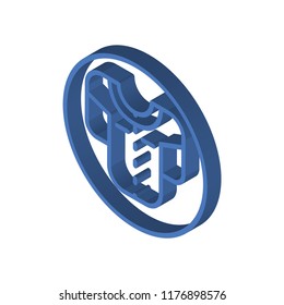 Jacket isometric left top view 3D icon