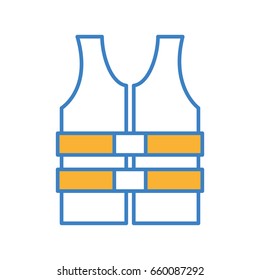 jacket lifeguard isolated icon