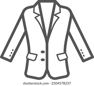 Jacket line icon. Male fashion clothes symbol