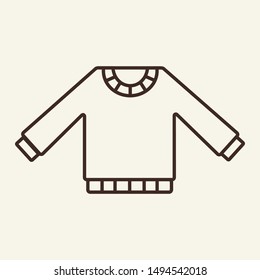 Jacket line icon. Winter, coziness, clothes. Winter concept. Vector illustration can be used for topics like winter activities, family vacation, holidays