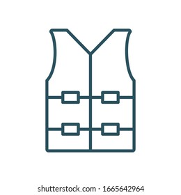 estilo de línea de chaqueta Icono diseño del taller de mantenimiento de obra de construcción reparación de progreso mano de obra y tema industrial Ilustración vectorial