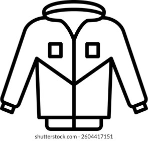 Jacket Line Vector Icon Design