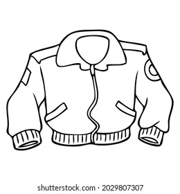 jacket line vector illustration,isolated on white background,top view