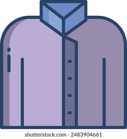Jacket linear color illustration icon