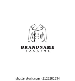 icono del logotipo de la chaqueta plantilla de diseño de dibujos animados ilustración vectorial moderna