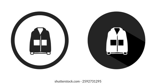 Jacket logo. Jacket icon vector design black color. Stock vector.