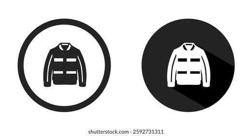 Jacket logo. Jacket icon vector design black color. Stock vector.