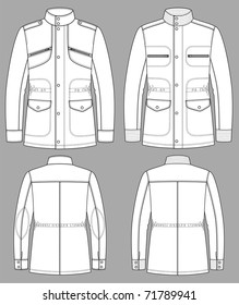 Jacket for man with a long sleeve and pockets