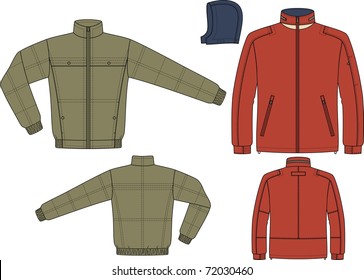 Jacket for man with a long sleeve and pockets