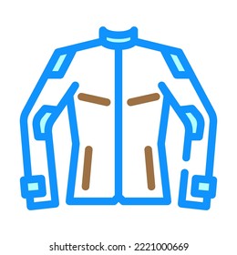 vector de icono de color de la motocicleta de chaqueta. cartel de la moto de la chaqueta. ilustración de símbolo aislado