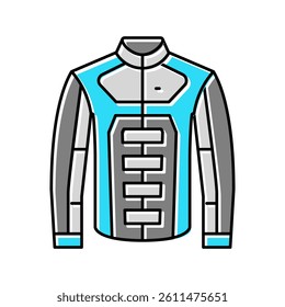 jacket motorcycle color icon vector. jacket motorcycle sign. isolated symbol illustration