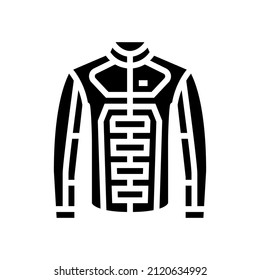 jacket motorcycle glyph icon vector. jacket motorcycle sign. isolated contour symbol black illustration