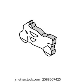 jacket motorcycle isometric icon vector. jacket motorcycle sign. isolated symbol illustration