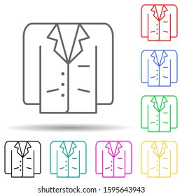jacket multi color style icon. Simple thin line, outline vector of clothes icons for ui and ux, website or mobile application