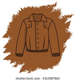 Jacket on the background of trendy color autumn 2019 - winter 2020