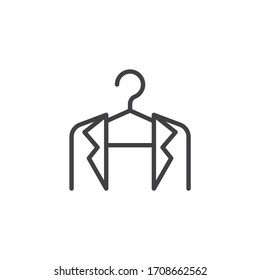 Jacket hanger line icon
