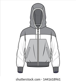 Jacket Outer fashion flat sketch template