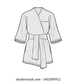 Jacket Outer fashion flat sketch template