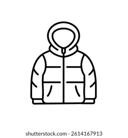 Jacket outline icon on white background