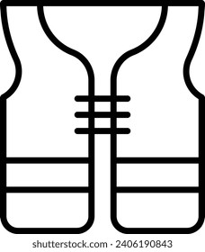 jacket Outline vector illustration icon