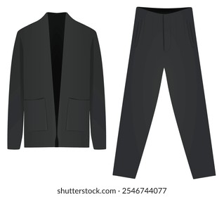 Jacket and pants. vector illustration