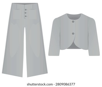 Jacket and pants. vector illustration