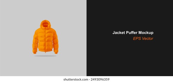 Jacket Puffer Mockup Realistic EPS Vector Format