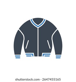 A jacket with ribbed cuffs and hem icon