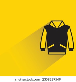 jacket with shadow on yellow background