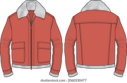 JACKET SHERPA WITH SHEARING COLLAR VECTOR