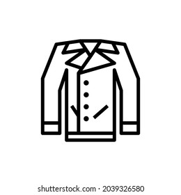 Icono De Silueta De Chaqueta En Fondo Blanco
