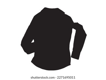 Jacket silhouette vector illustration. Flat design jacket.